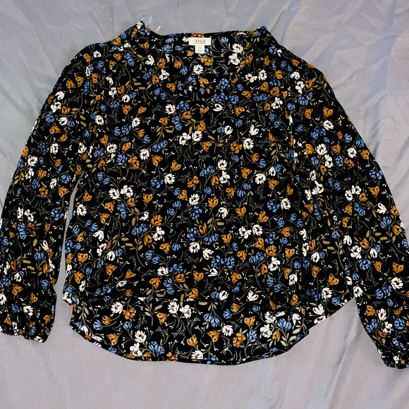 a.n.a Tops - Penny Black Floral Blouse